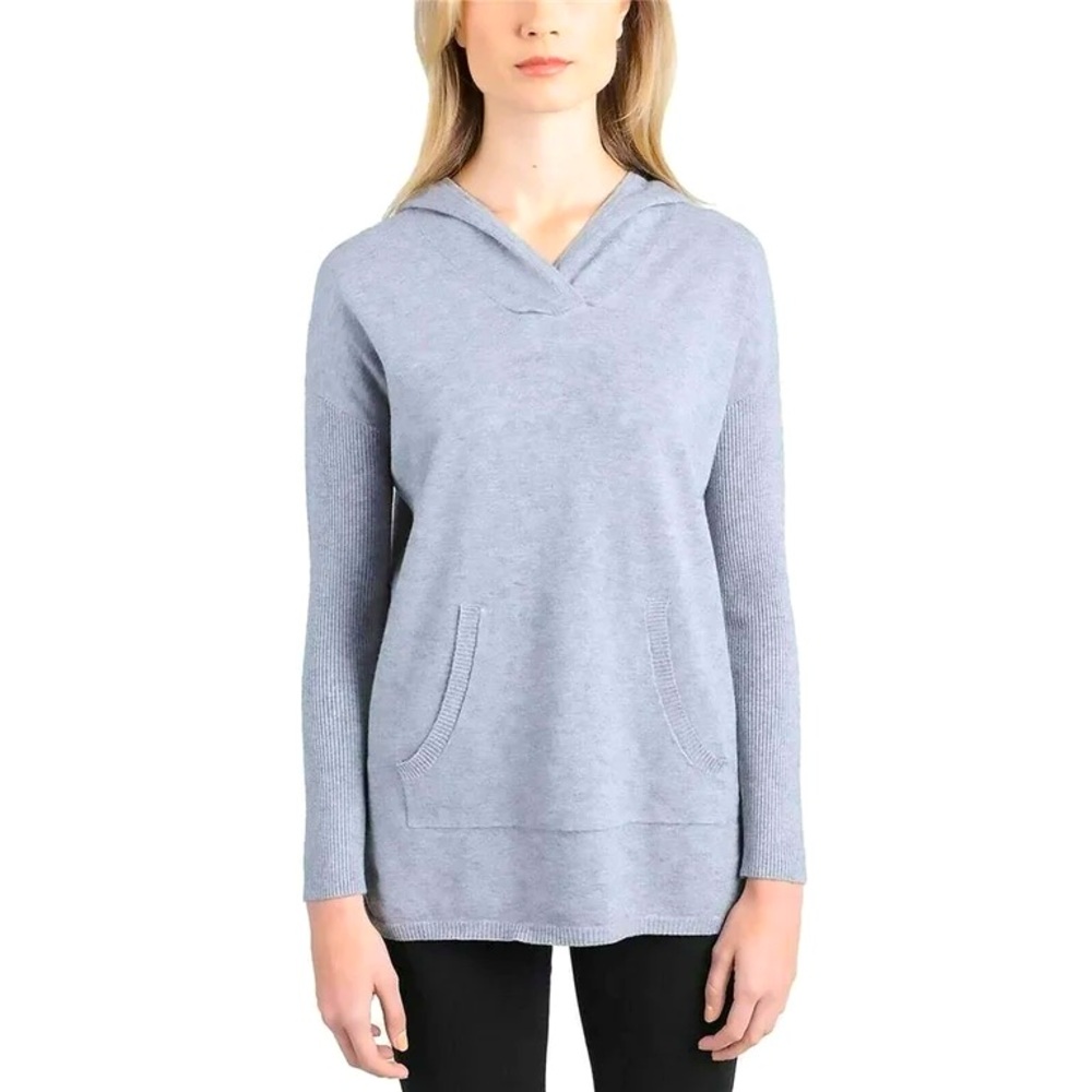 Cyrus XS pullover hoody sweater heather blue pockets